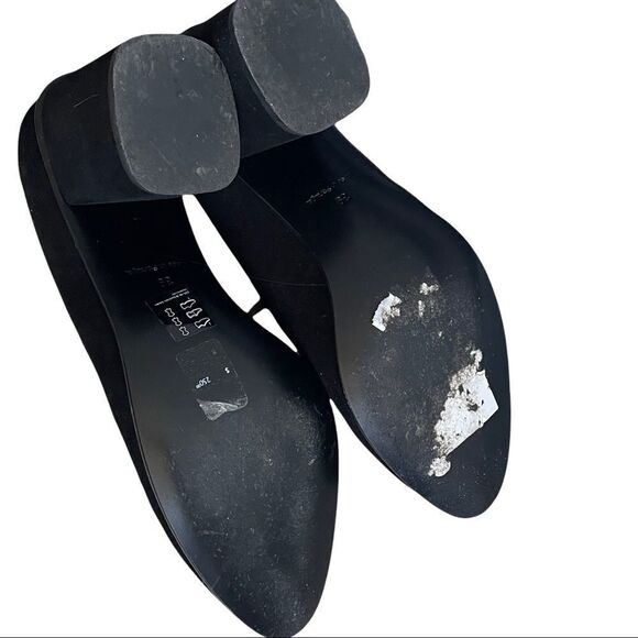 Cos Black Suede Pointy Toe Block Heel Pumps 39 - Picture 14 of 16